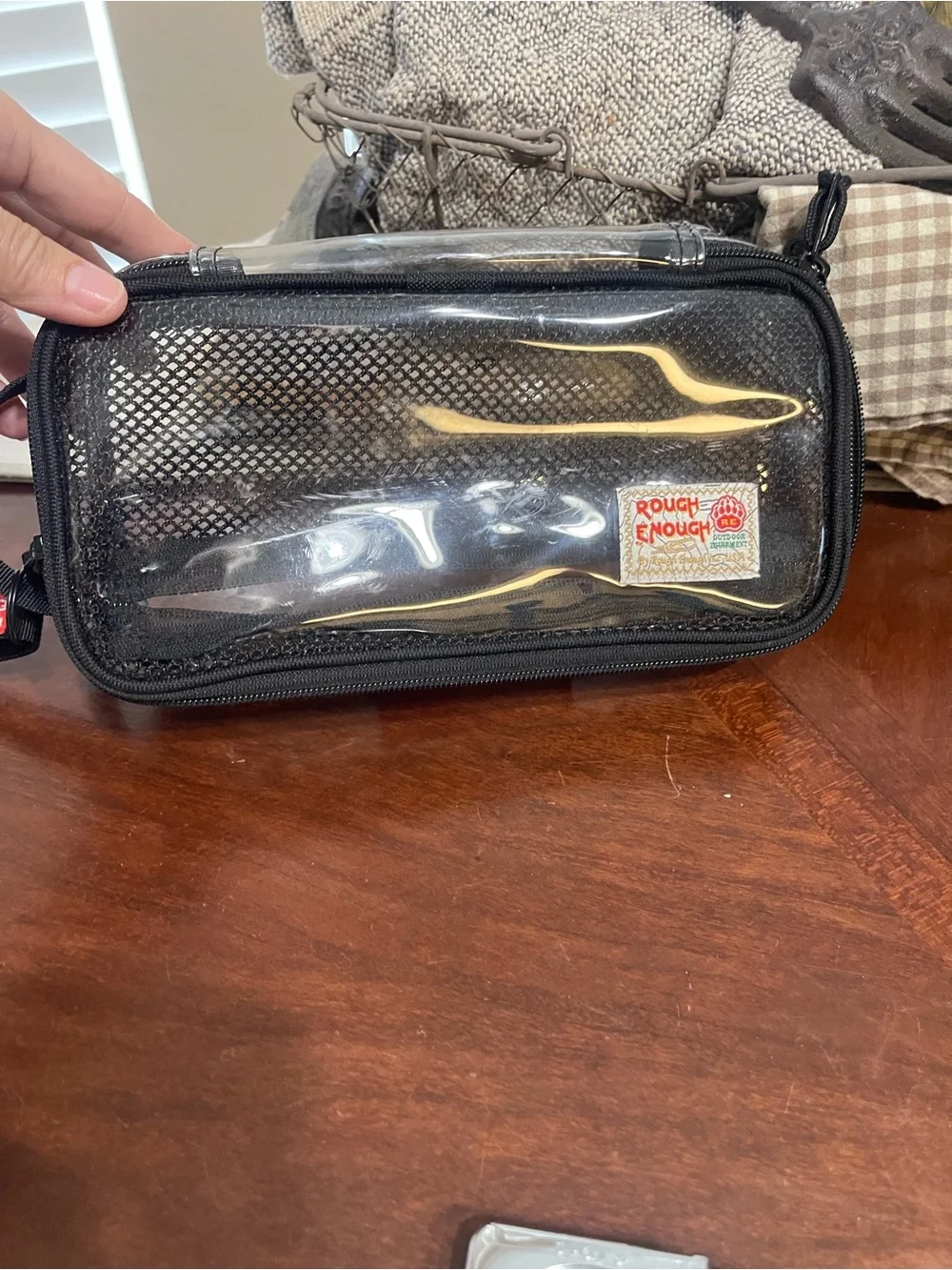 ROUGH ENOUGH TSA Approved Toiletry Bag clear travel
